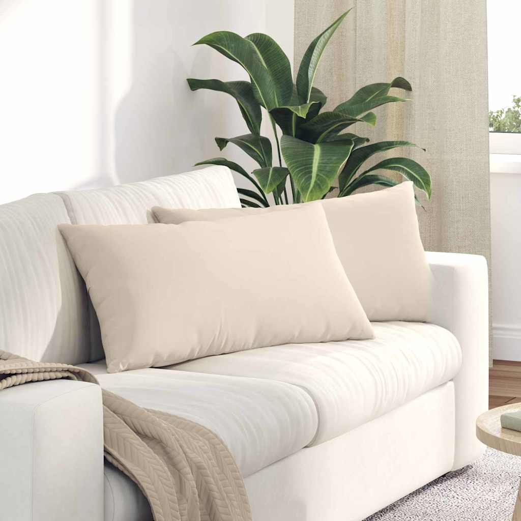 vidaXL Poduszki na sofę 2 pcs Beżowy 80 x 40 cm tkanina