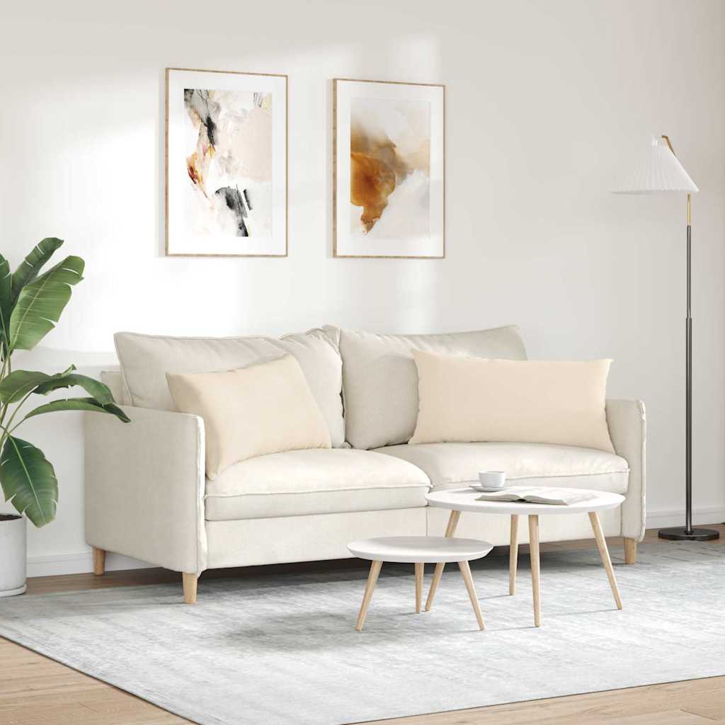 vidaXL Poduszki na sofę 2 pcs Beżowy 80 x 40 cm tkanina