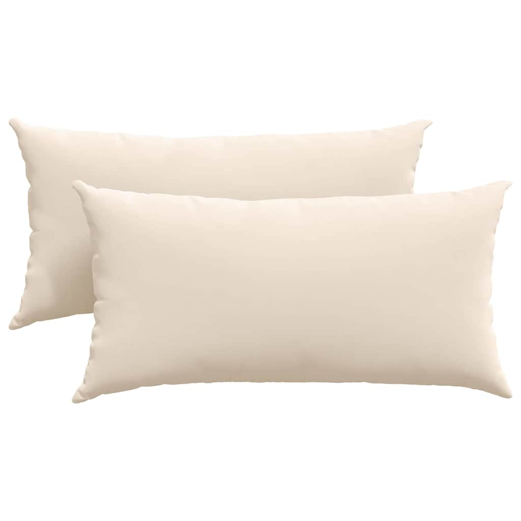vidaXL Poduszki na sofę 2 pcs Beżowy 80 x 40 cm tkanina