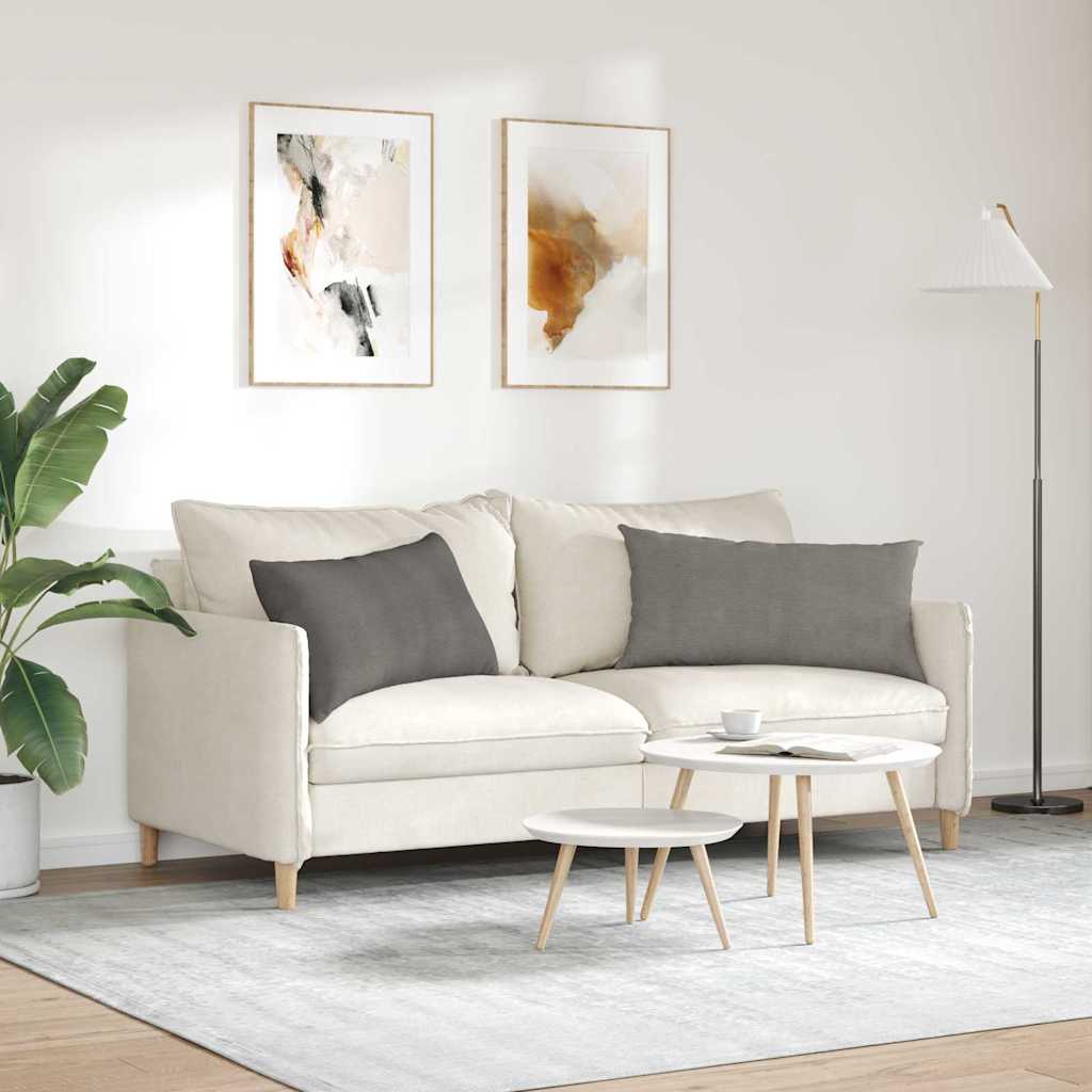 vidaXL Poduszki na sofę 2 pcs Jasnoszary 80 x 40 cm Tkanina sztruksowa