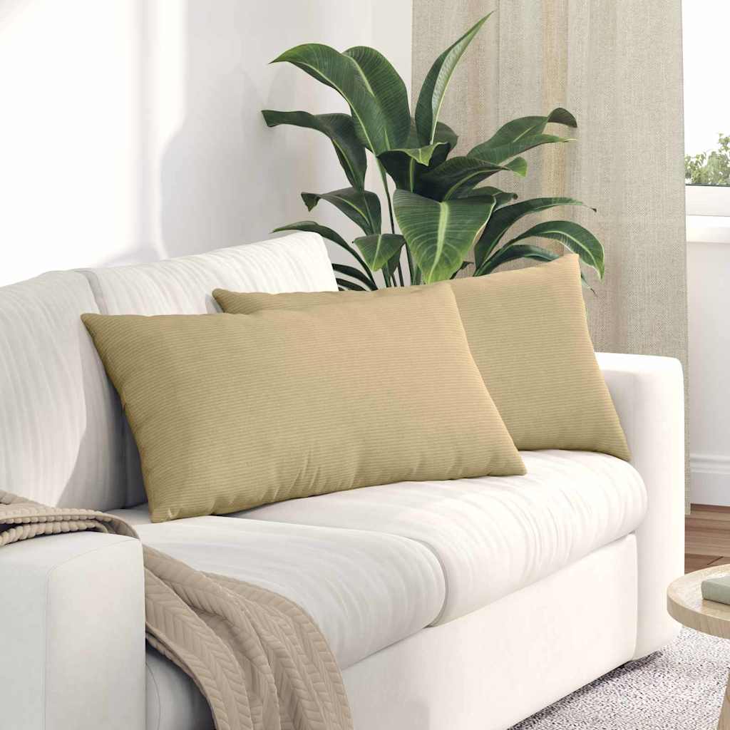 vidaXL Poduszki na sofę 2 pcs Szary zielony 80 x 40 cm