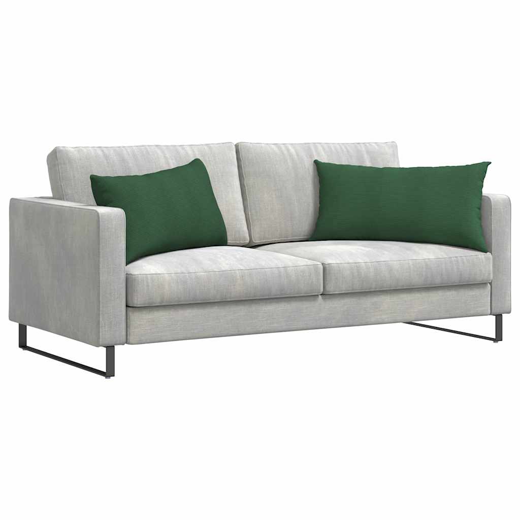 vidaXL Poduszki na sofę 2 pcs Ciemna zieleń 80 x 40 cm