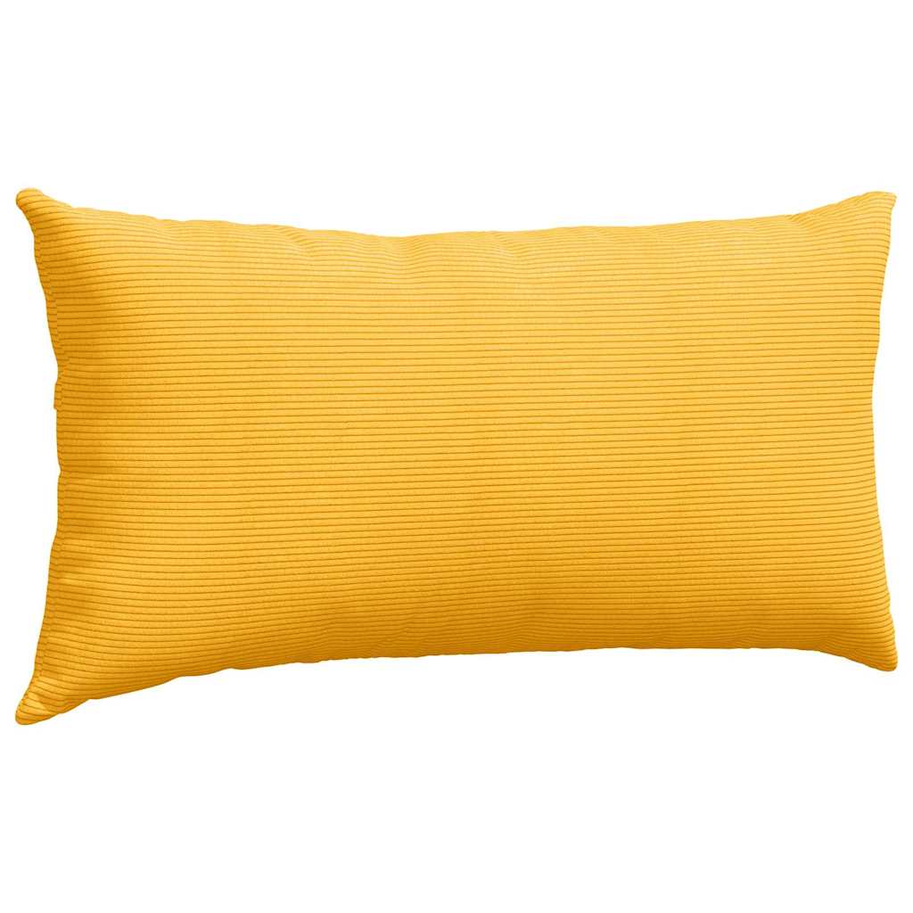 vidaXL Poduszki na sofę 2 pcs Jasnożółty 80 x 40 cm Tkanina sztruksowa