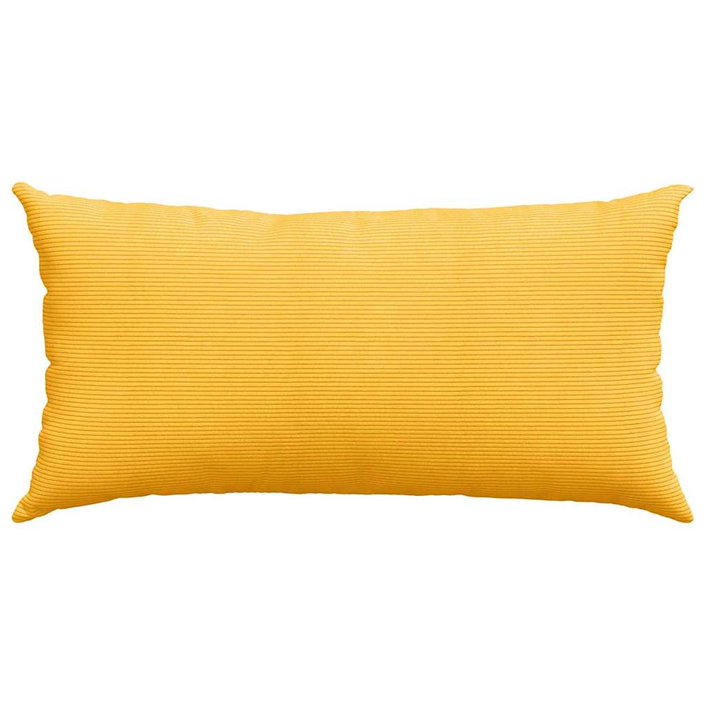 vidaXL Poduszki na sofę 2 pcs Jasnożółty 80 x 40 cm Tkanina sztruksowa