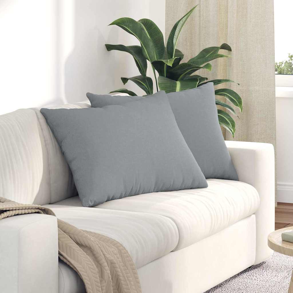 vidaXL Poduszki na sofę 2 pcs Jasnoszary 70 x 50 cm tkanina