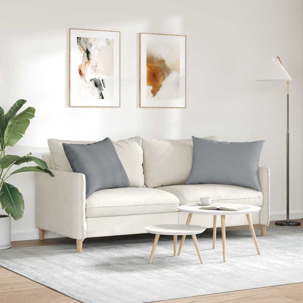 vidaXL Poduszki na sofę 2 pcs Jasnoszary 70 x 50 cm tkanina