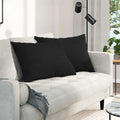 vidaXL Poduszki na sofę 2 pcs Czarny 70 x 50 cm tkanina