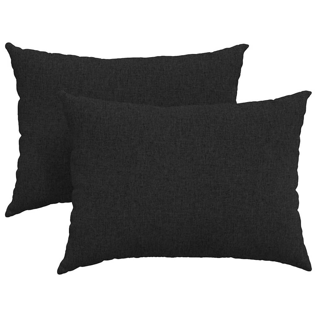 vidaXL Poduszki na sofę 2 pcs Czarny 70 x 50 cm tkanina