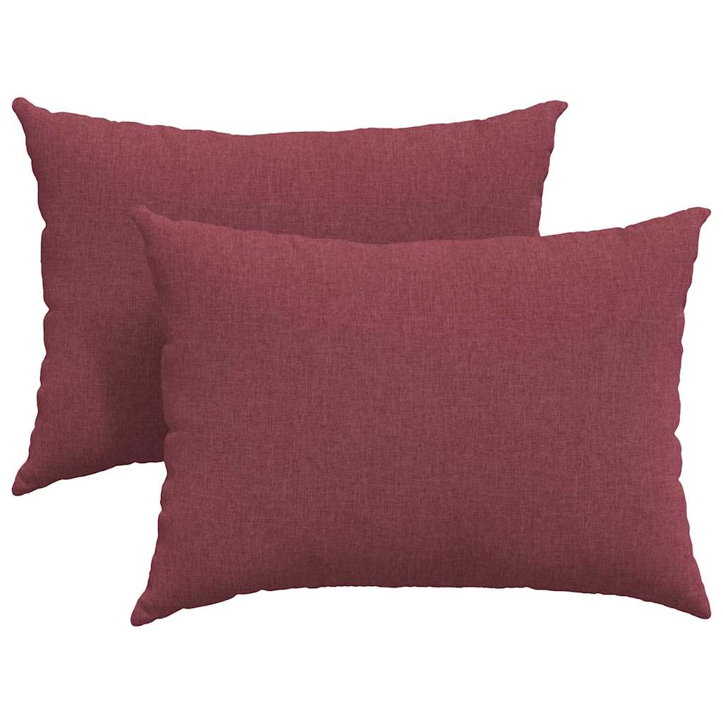 vidaXL Poduszki na sofę 2 pcs Czerwone wino 70 x 50 cm tkanina