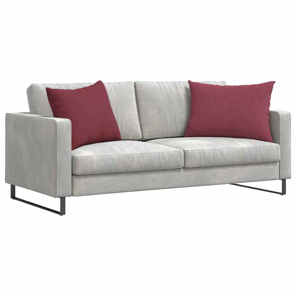 vidaXL Poduszki na sofę 2 pcs Czerwone wino 70 x 50 cm tkanina
