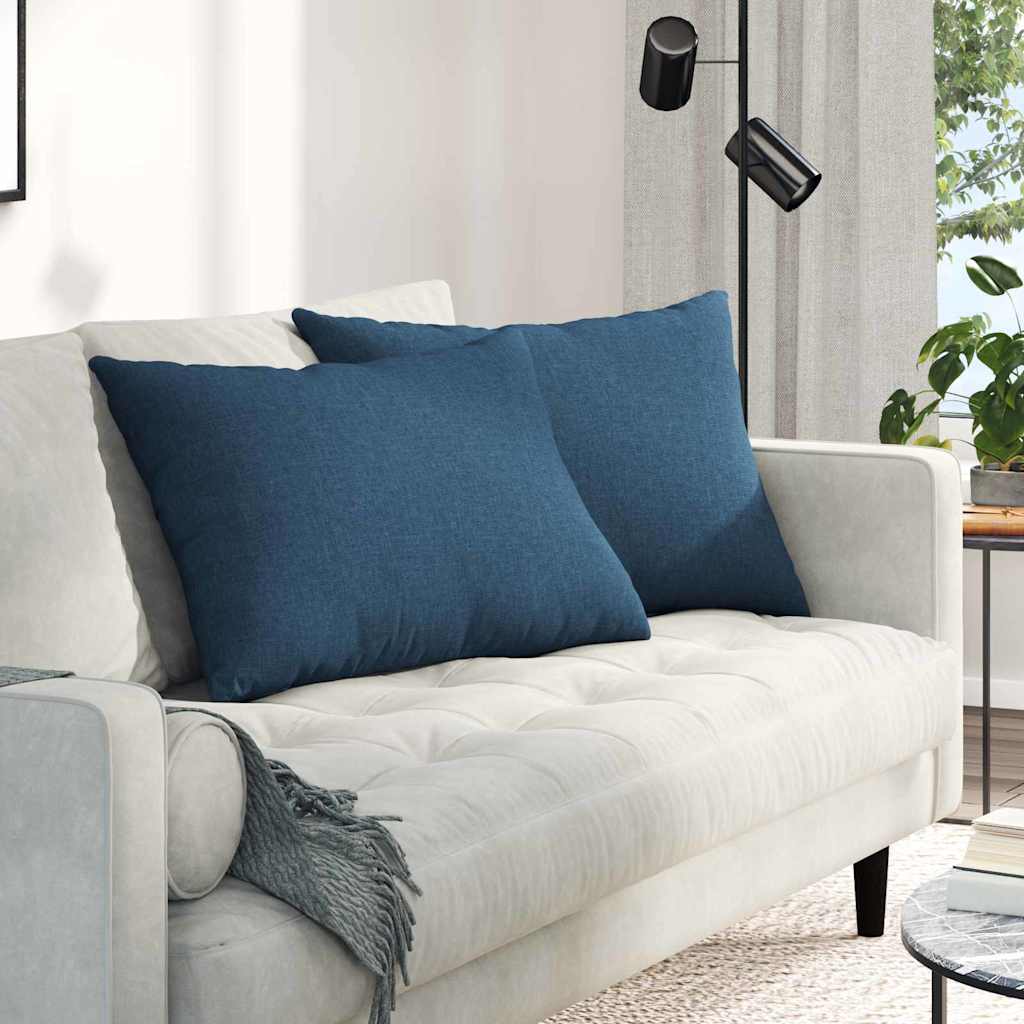 vidaXL Poduszki na sofę 2 pcs Niebieski 70 x 50 cm tkanina