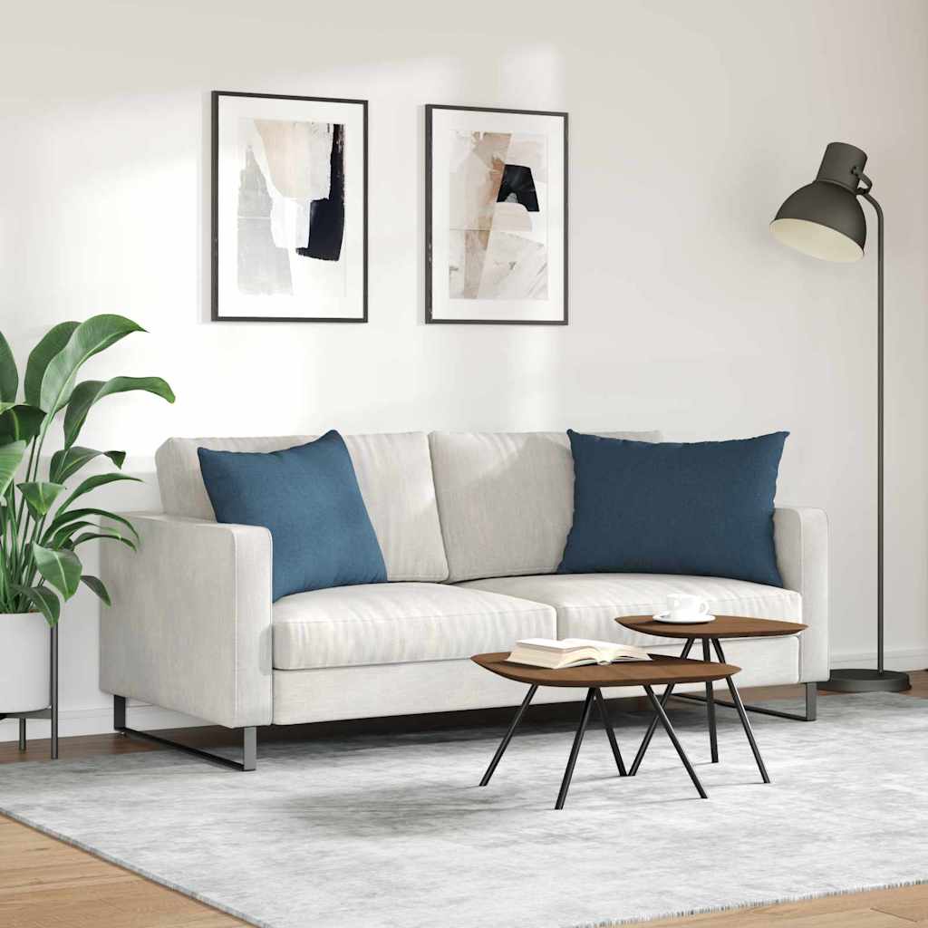 vidaXL Poduszki na sofę 2 pcs Niebieski 70 x 50 cm tkanina