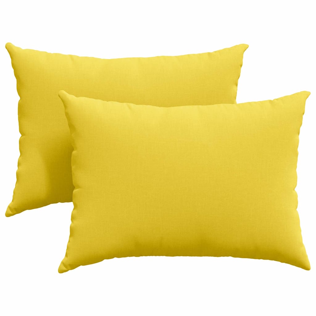 vidaXL Poduszki na sofę 2 pcs Jasnożółty 70 x 50 cm tkanina