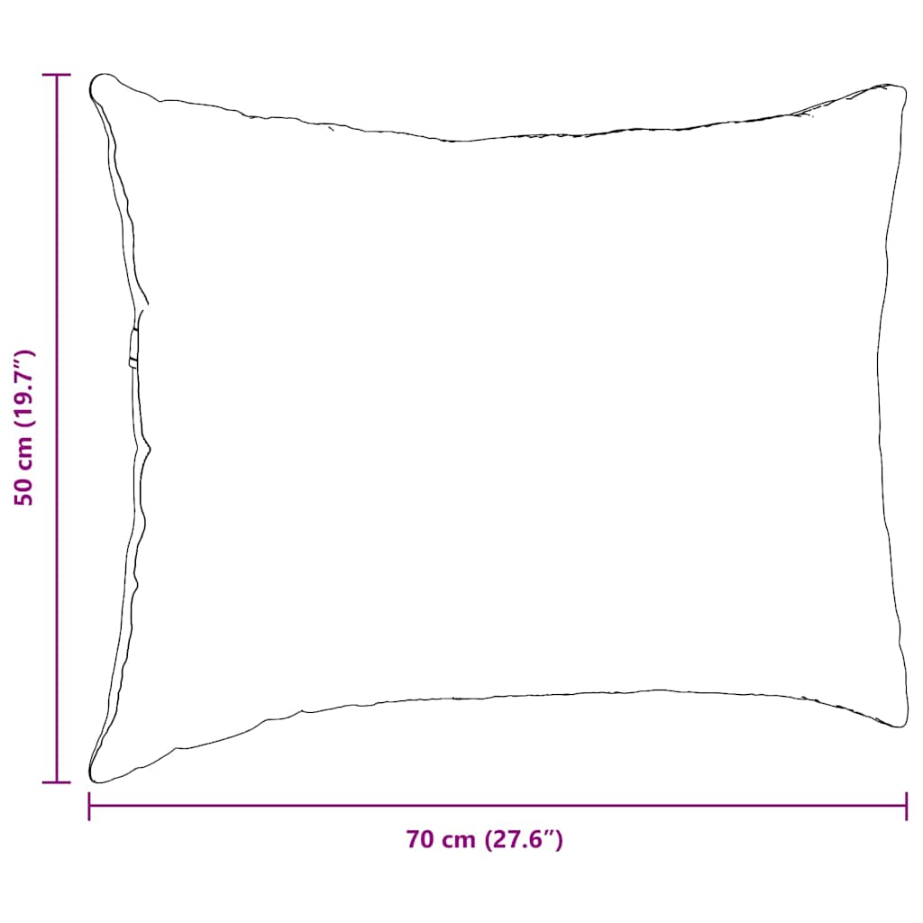 vidaXL Poduszki na sofę 2 pcs Jasnożółty 70 x 50 cm tkanina