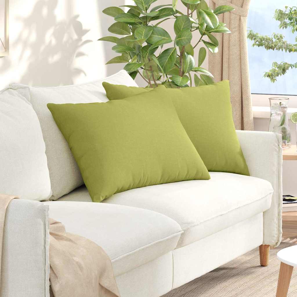 vidaXL Poduszki na sofę 2 pcs Jasnozielony 70 x 50 cm tkanina