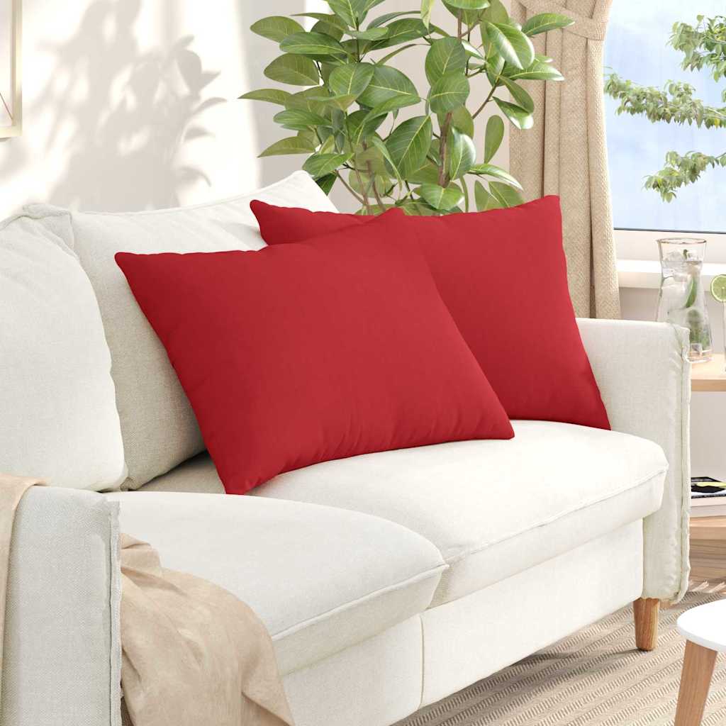 vidaXL Poduszki na sofę 2 pcs Czerwony 70 x 50 cm tkanina