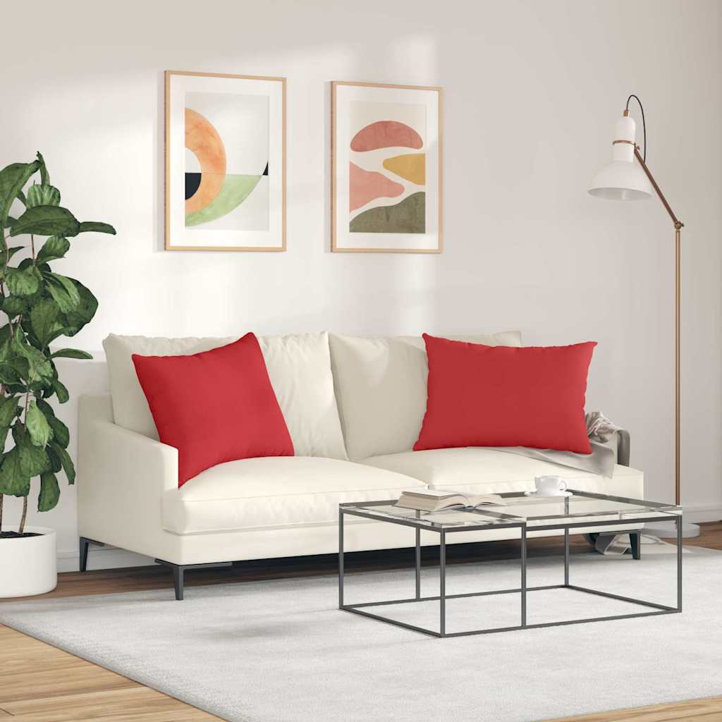 vidaXL Poduszki na sofę 2 pcs Czerwony 70 x 50 cm tkanina