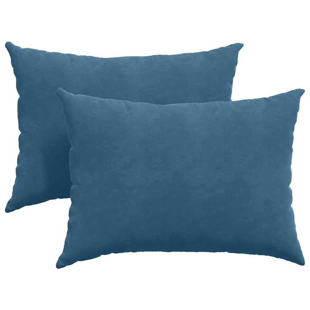 vidaXL Poduszki na sofę 2 pcs Niebieski 70 x 50 cm Tkanina sztruksowa