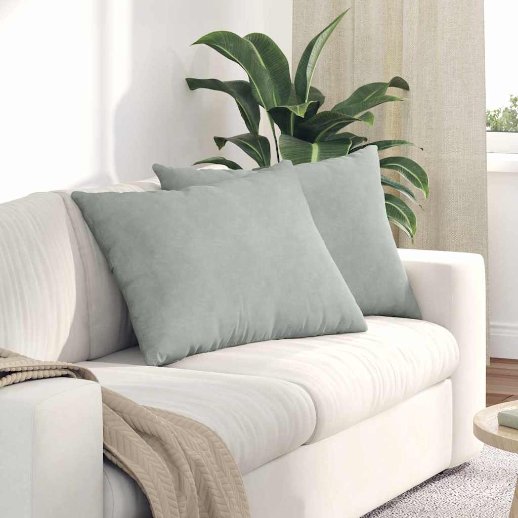 vidaXL Poduszki na sofę 2 pcs Jasnoszary 70 x 50 cm Tkanina sztruksowa