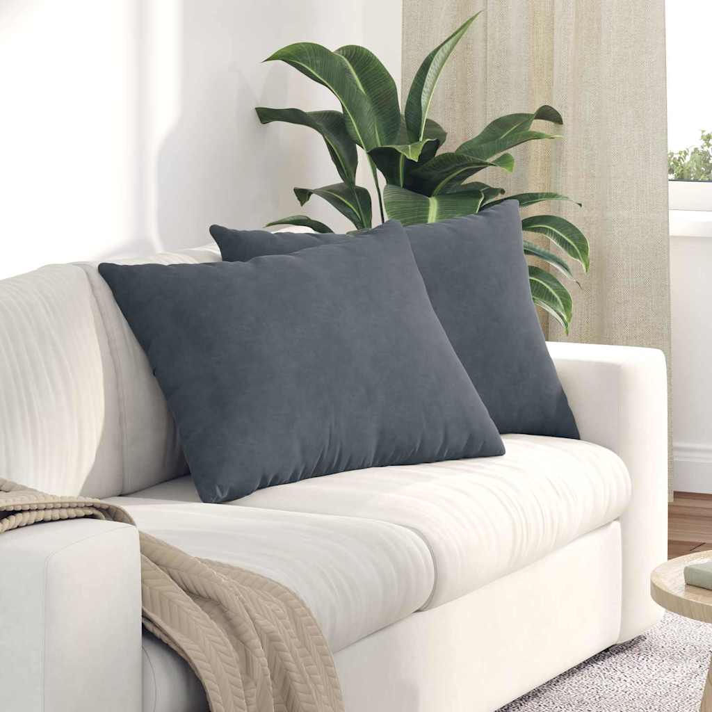 vidaXL Poduszki na sofę 2 pcs Ciemnoszary 70 x 50 cm