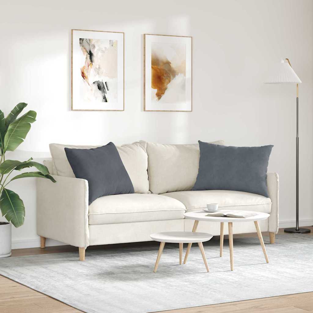 vidaXL Poduszki na sofę 2 pcs Ciemnoszary 70 x 50 cm