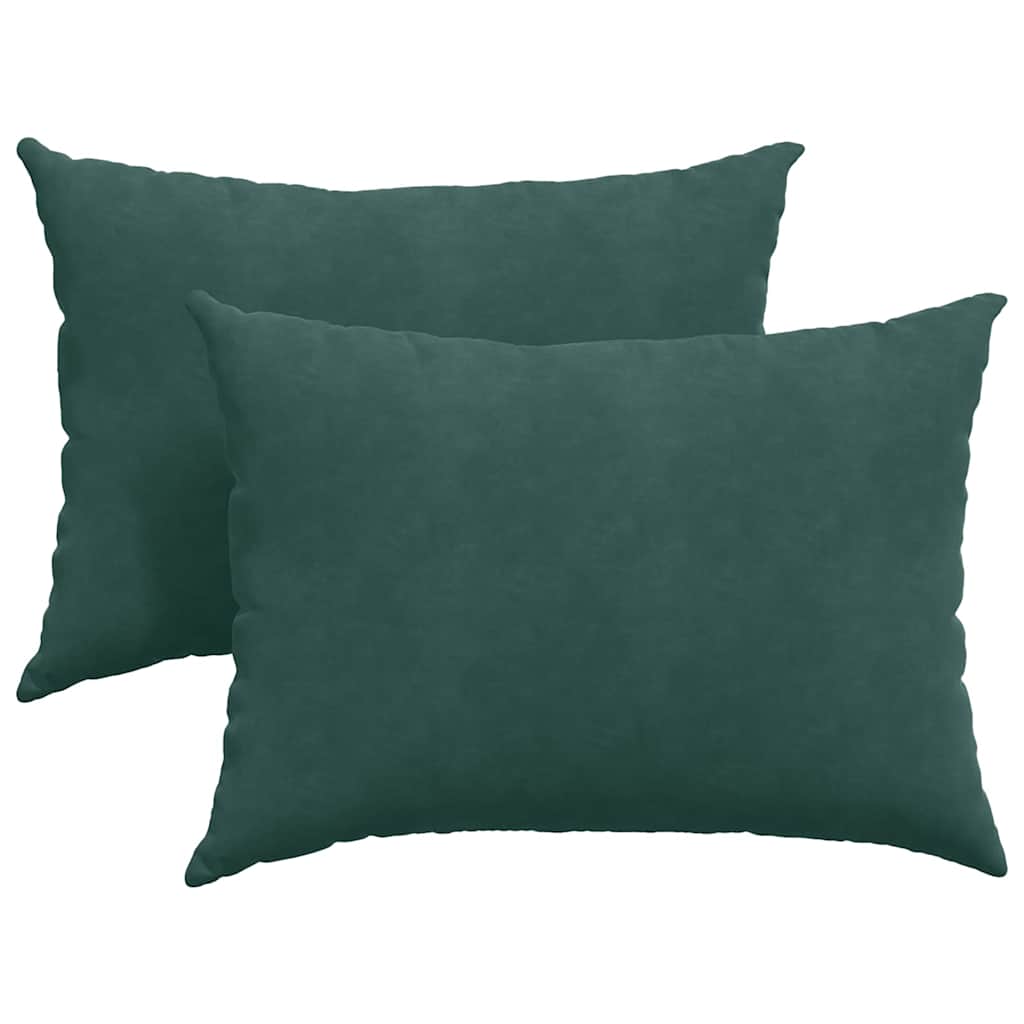 vidaXL Poduszki na sofę 2 pcs Ciemna zieleń 70 x 50 cm