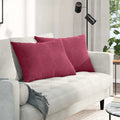 vidaXL Poduszki na sofę 2 pcs Czerwone wino 70 x 50 cm
