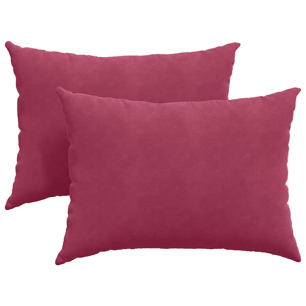 vidaXL Poduszki na sofę 2 pcs Czerwone wino 70 x 50 cm
