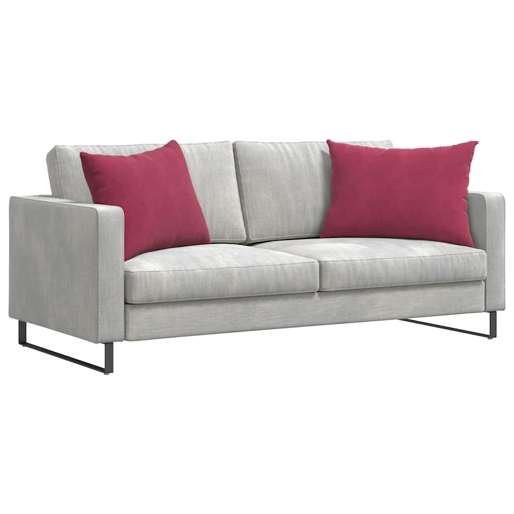vidaXL Poduszki na sofę 2 pcs Czerwone wino 70 x 50 cm