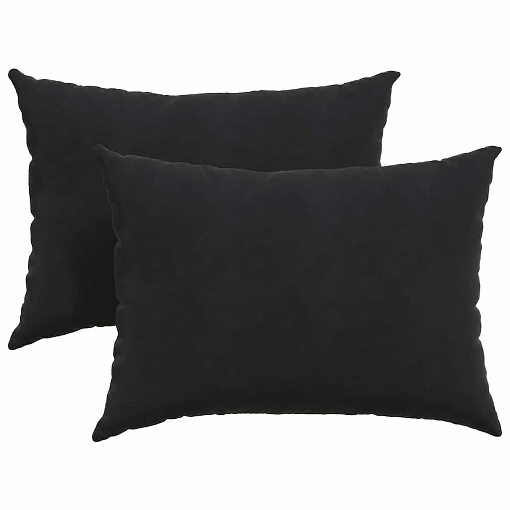 vidaXL Poduszki na sofę 2 pcs Czarny 70 x 50 cm Tkanina sztruksowa