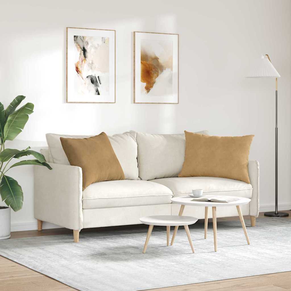 vidaXL Poduszki na sofę 2 pcs Brązowy 70 x 50 cm Tkanina sztruksowa