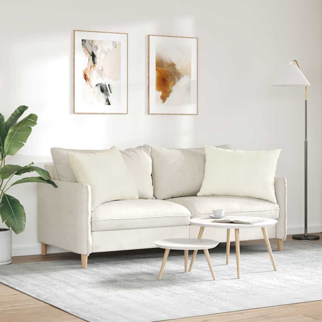vidaXL Poduszki na sofę 2 pcs Kremowy 70 x 50 cm Tkanina sztruksowa