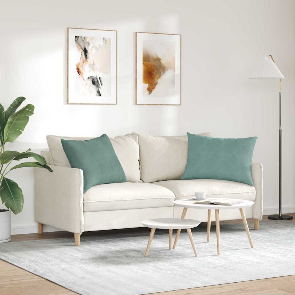 vidaXL Poduszki na sofę 2 pcs Zielony morski 70 x 50 cm