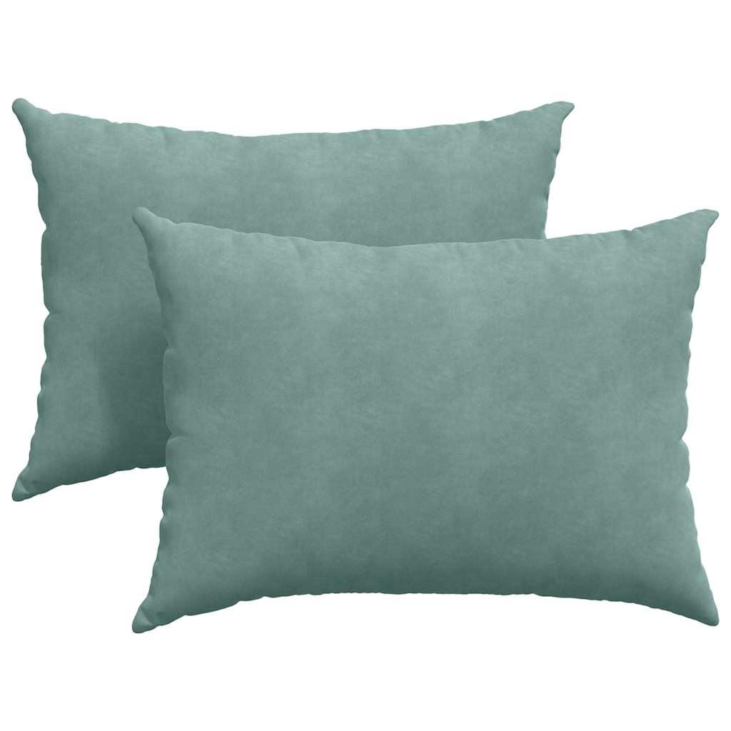 vidaXL Poduszki na sofę 2 pcs Zielony morski 70 x 50 cm