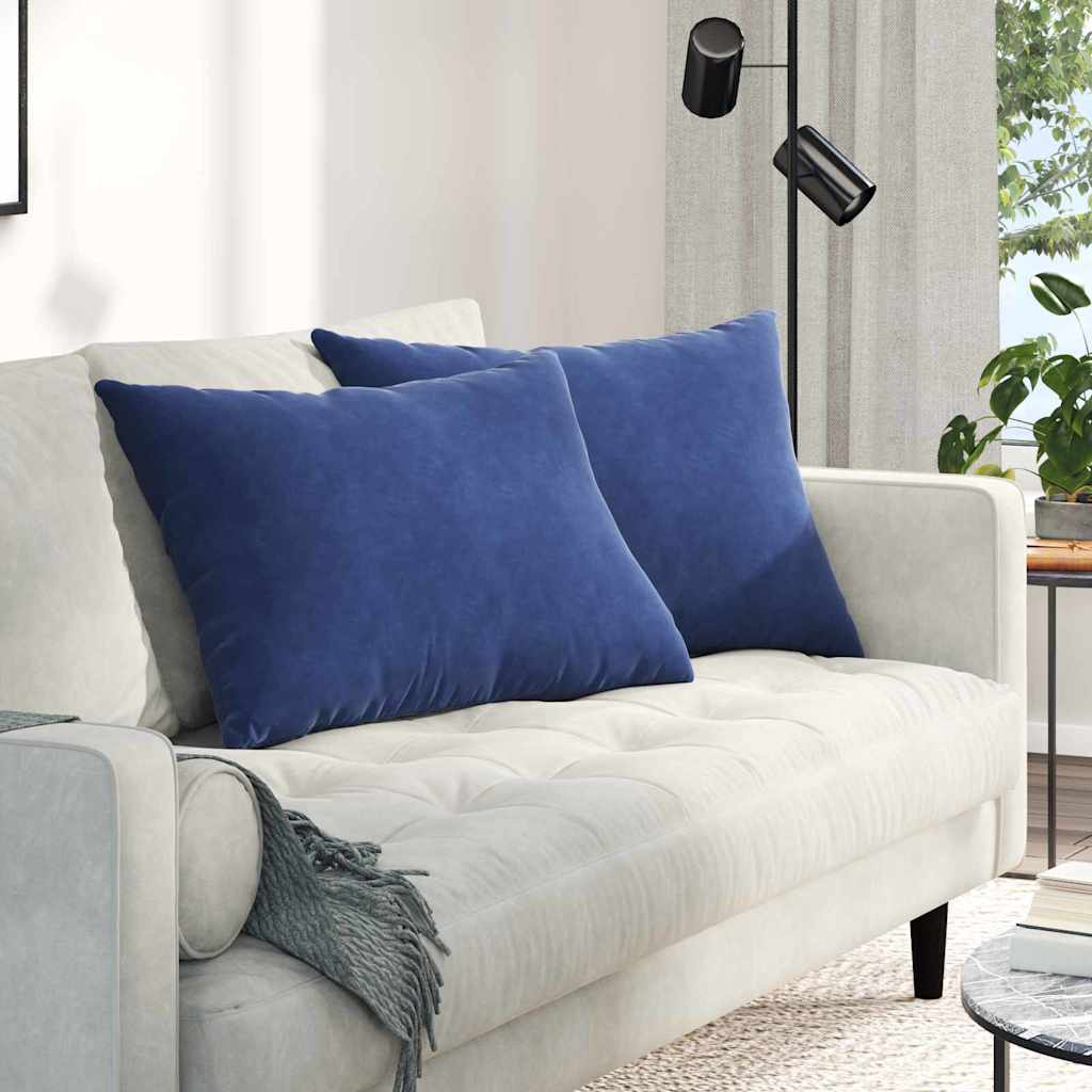 vidaXL Poduszki na sofę 2 pcs Niebieski policyjny 70 x 50 cm