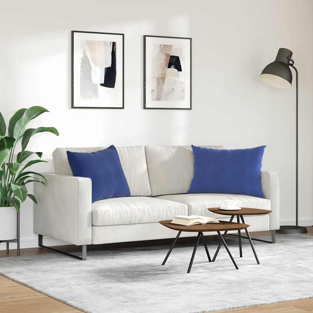 vidaXL Poduszki na sofę 2 pcs Niebieski policyjny 70 x 50 cm