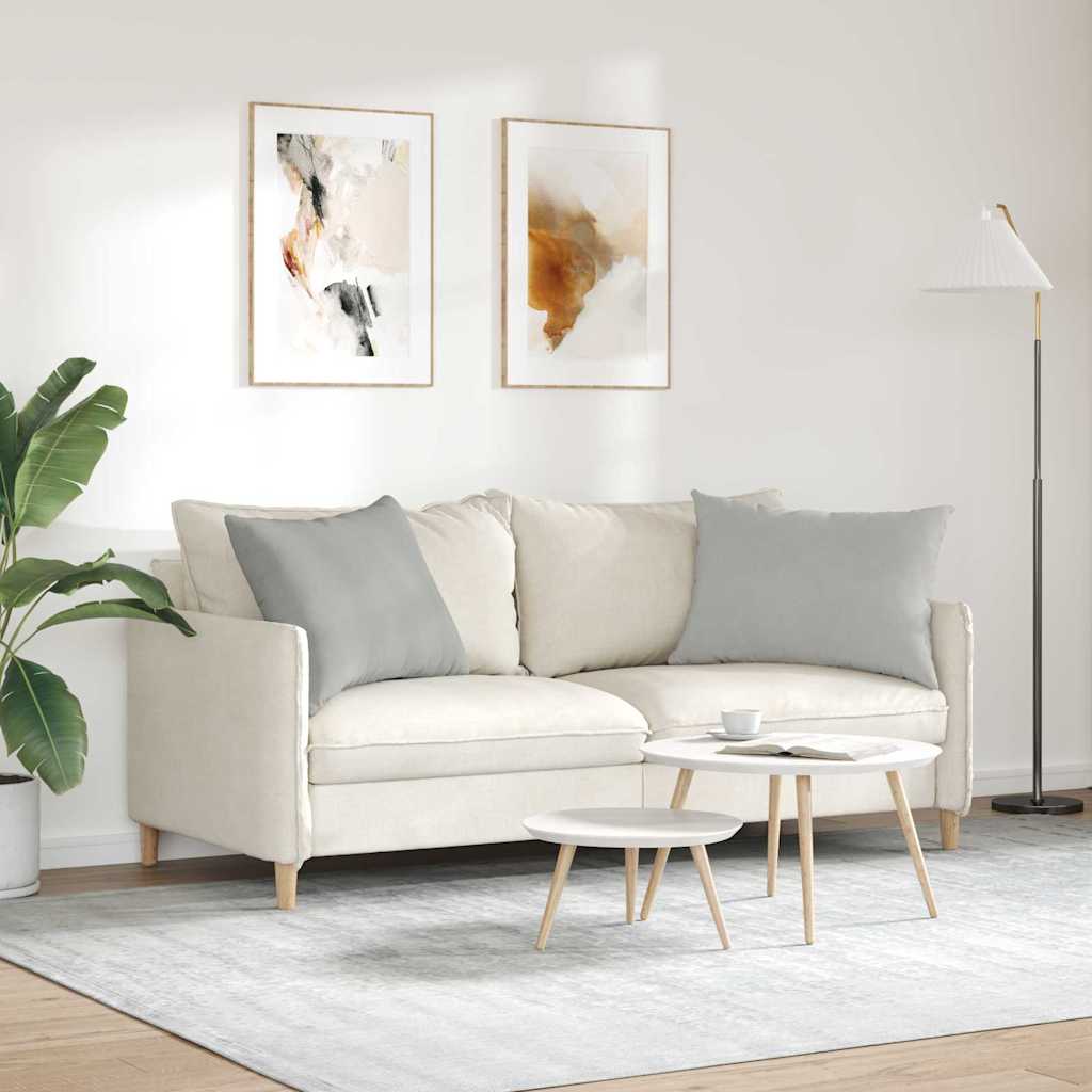 vidaXL Poduszki na sofę 2 pcs Jasnoszary 70 x 50 cm tkanina