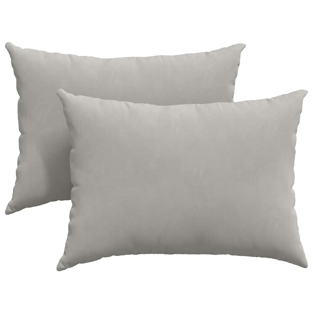 vidaXL Poduszki na sofę 2 pcs Jasnoszary 70 x 50 cm tkanina
