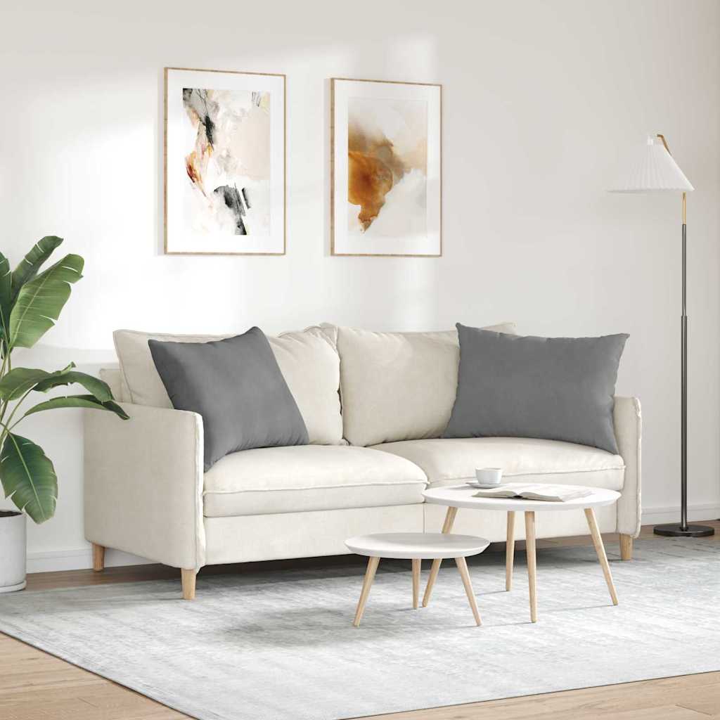 vidaXL Poduszki na sofę 2 pcs Ciemnoszary 70 x 50 cm tkanina