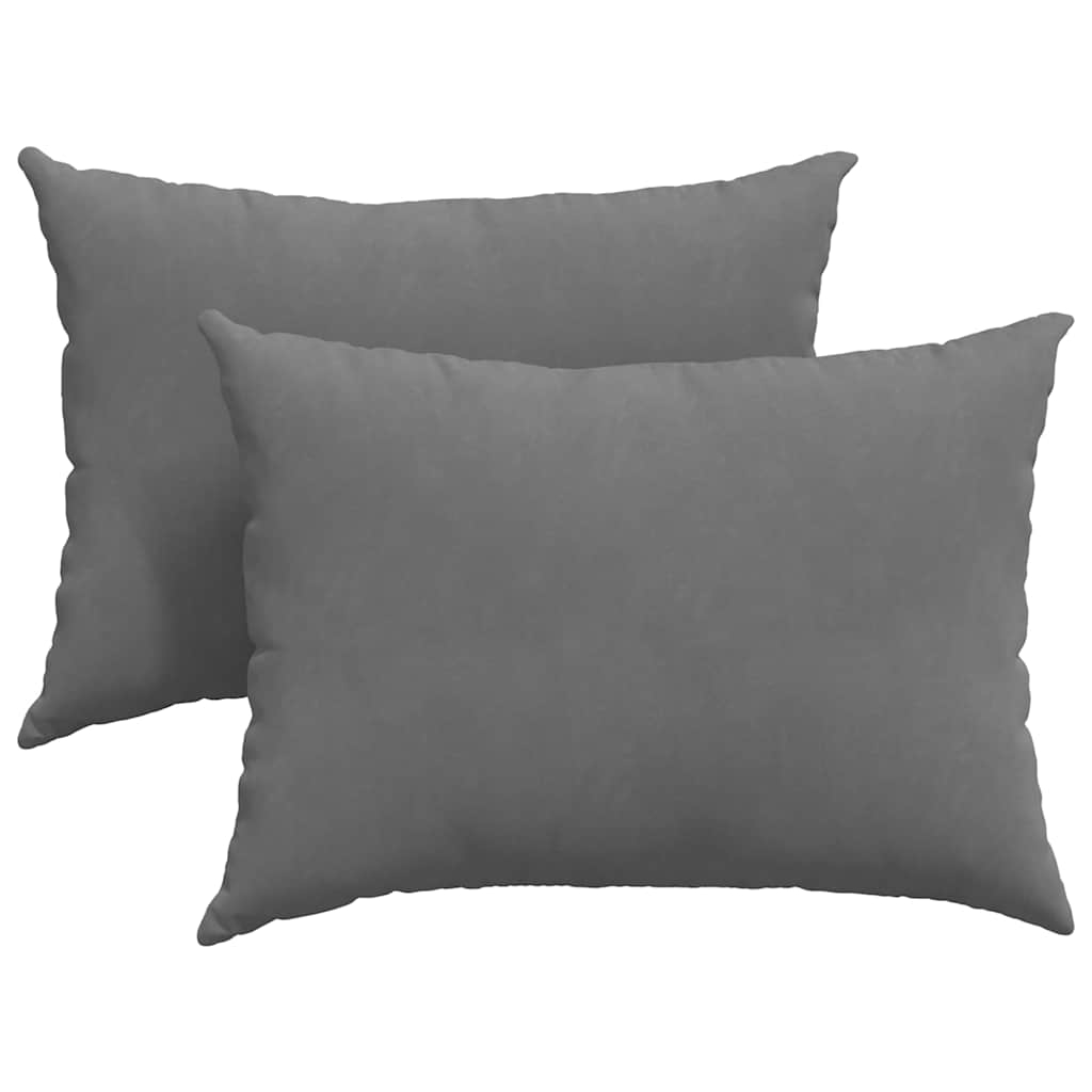 vidaXL Poduszki na sofę 2 pcs Ciemnoszary 70 x 50 cm tkanina