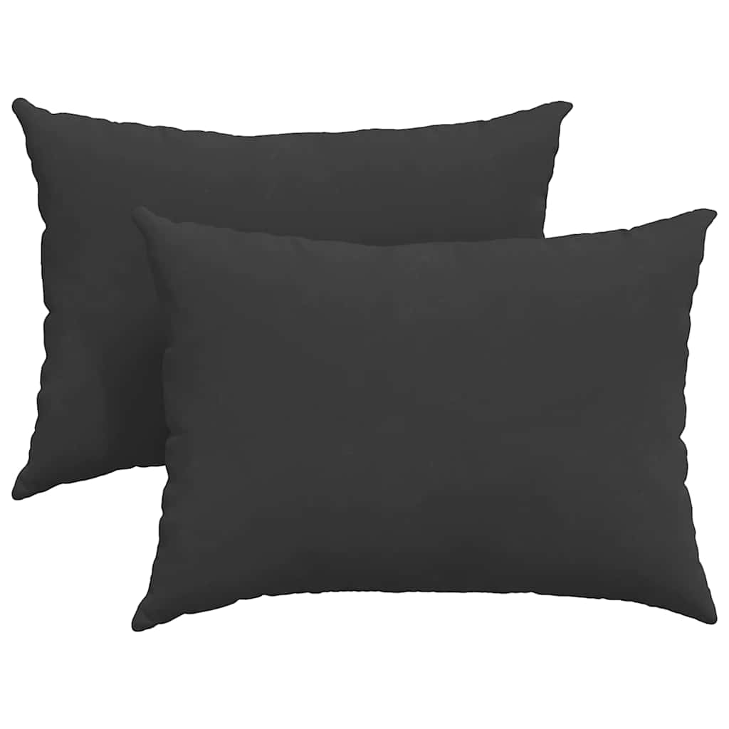 vidaXL Poduszki na sofę 2 pcs Czarny 70 x 50 cm tkanina