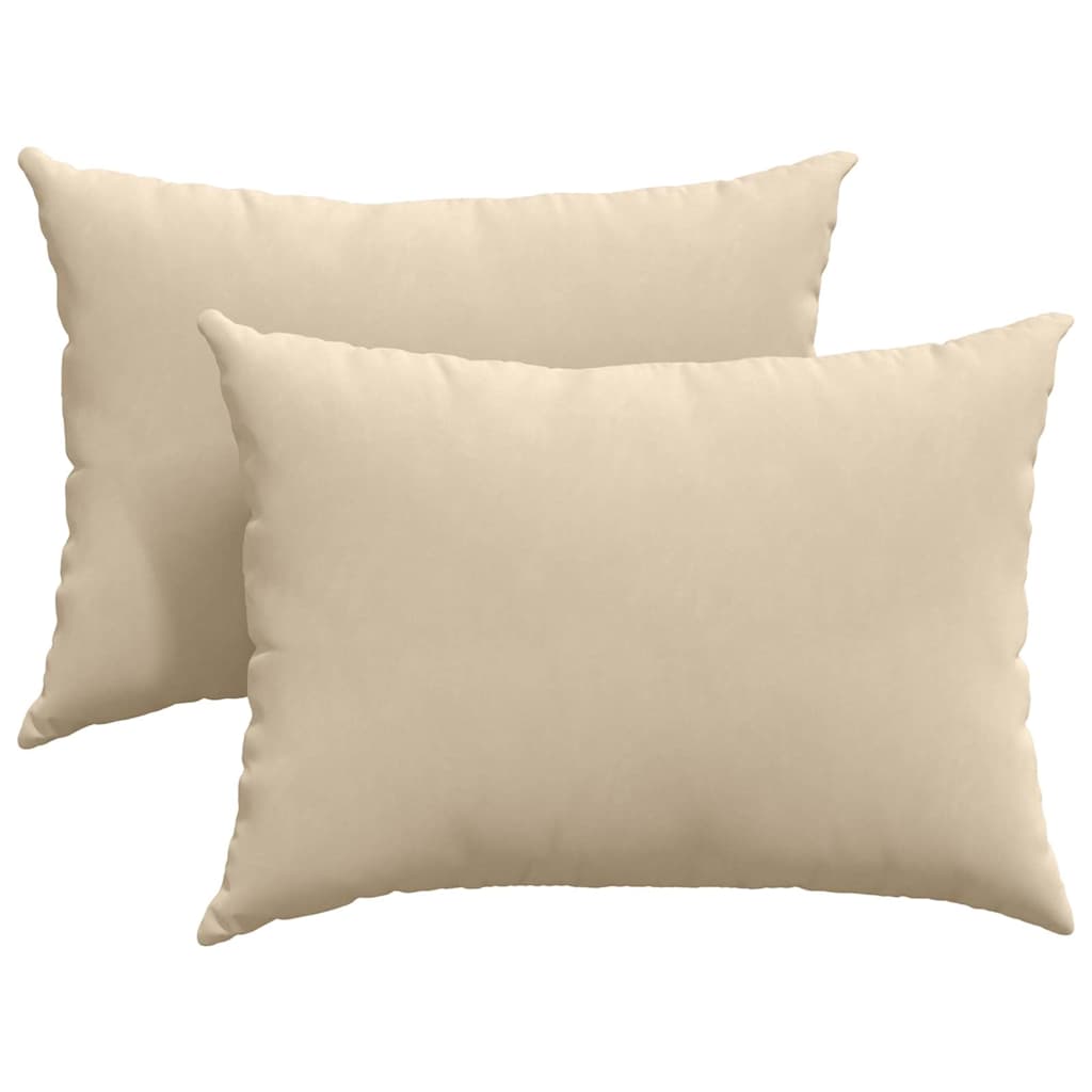 vidaXL Poduszki na sofę 2 pcs Kremowy 70 x 50 cm tkanina