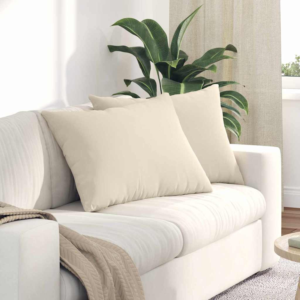 vidaXL Poduszki na sofę 2 pcs Beżowy 70 x 50 cm tkanina