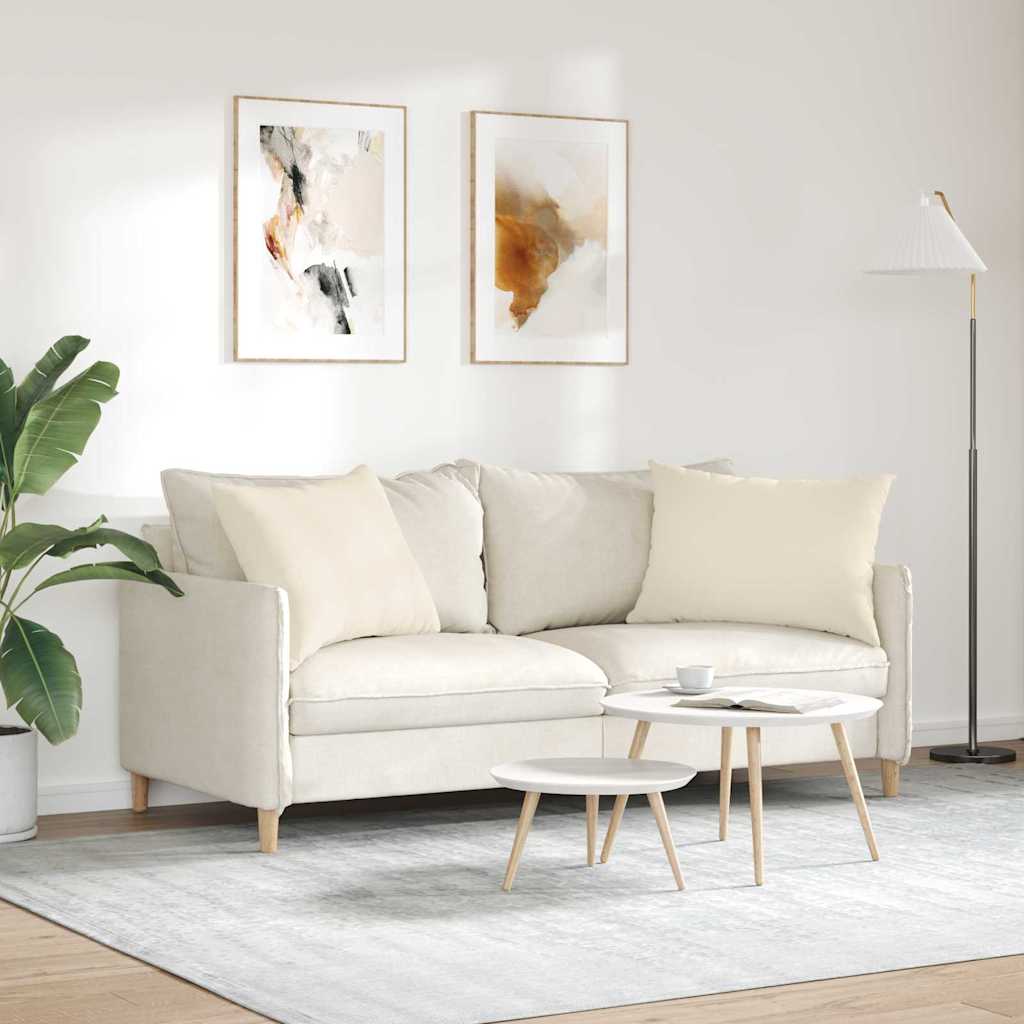vidaXL Poduszki na sofę 2 pcs Beżowy 70 x 50 cm tkanina