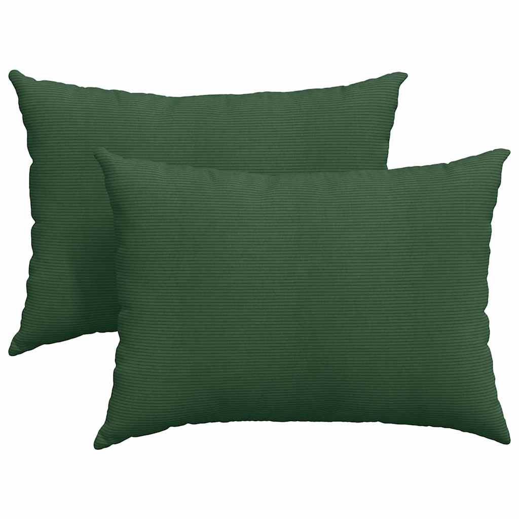 vidaXL Poduszki na sofę 2 pcs Ciemna zieleń 70 x 50 cm
