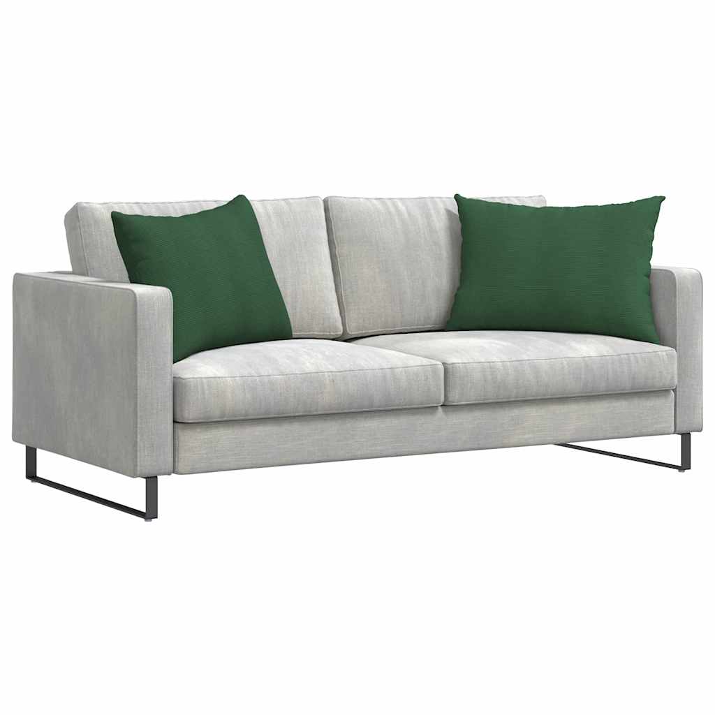 vidaXL Poduszki na sofę 2 pcs Ciemna zieleń 70 x 50 cm