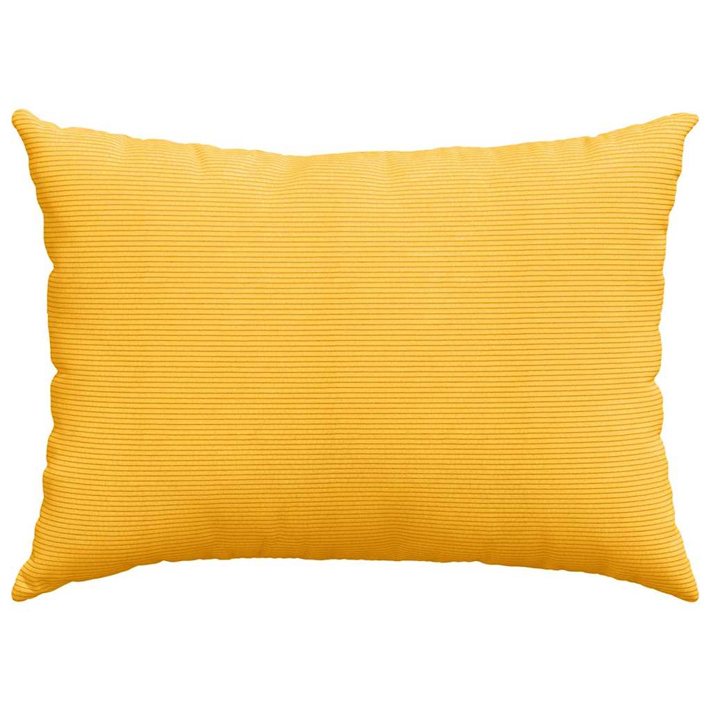 vidaXL Poduszki na sofę 2 pcs Jasnożółty 70 x 50 cm Tkanina sztruksowa