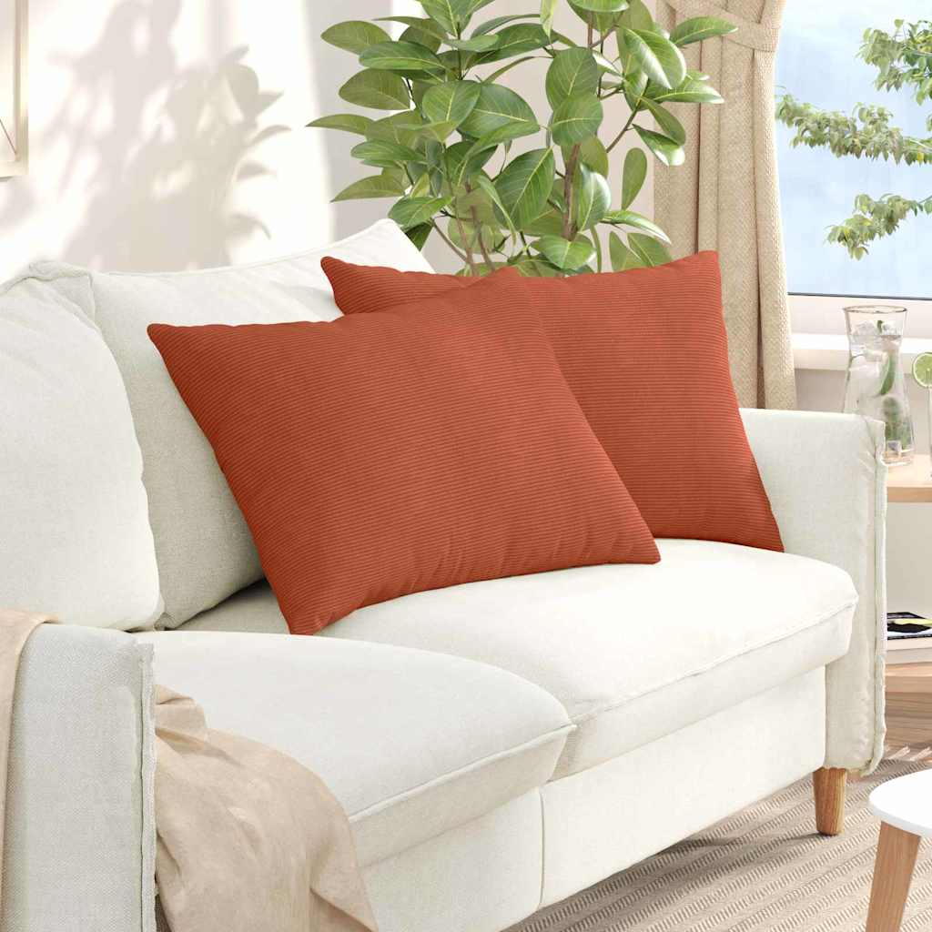 vidaXL Poduszki na sofę 2 pcs Czerwono-pomarańczowy 70 x 50 cm