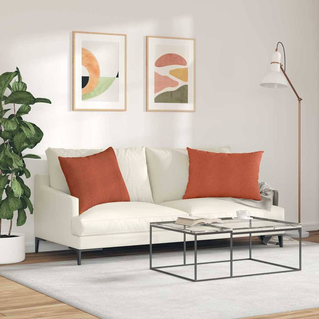vidaXL Poduszki na sofę 2 pcs Czerwono-pomarańczowy 70 x 50 cm