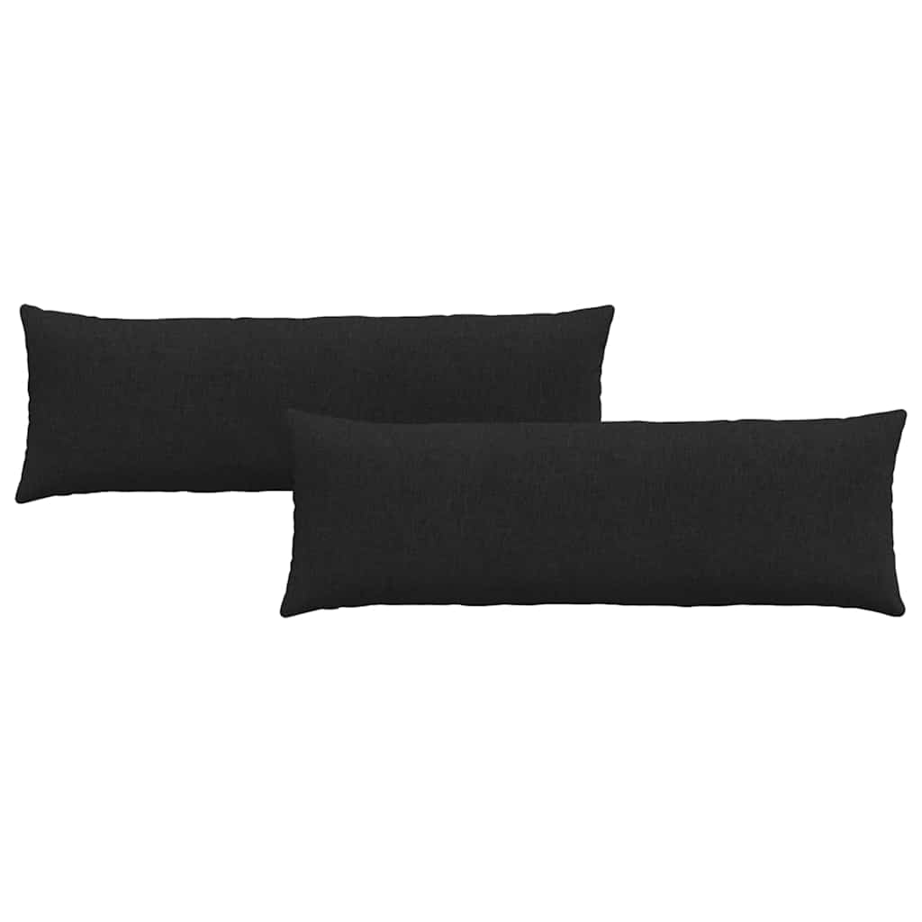 vidaXL Poduszki na sofę 2 pcs Czarny 120 x 40 cm tkanina